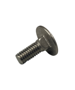 Eine Schraube mit flachem Rundkopf aus Edelstahl