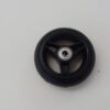 Rad, 100x30, Kunststofffelge, 3 Speichen, schwarz, Vollgummireifen, , K-KF-3SPVG