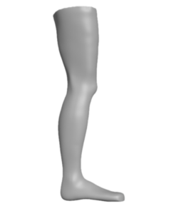 Eine positiv-Fräsung einer Knie-Knöchel-Fuß-Orthese
