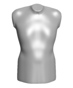 Eine positiv-Fräsung eines Torsos