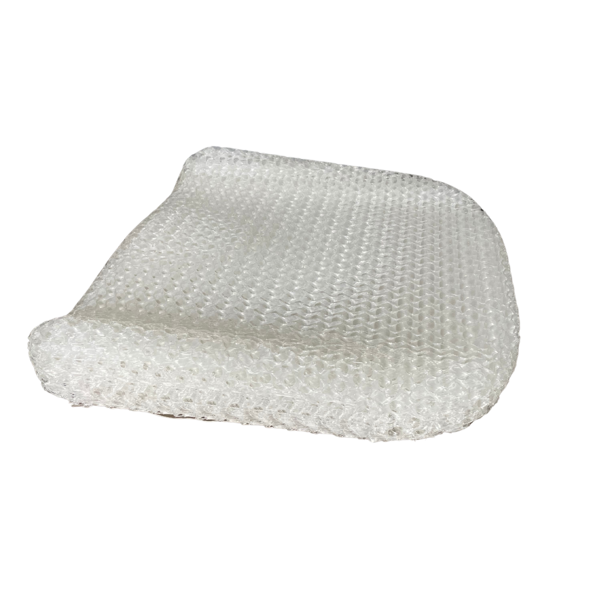 Ein 3D-gedrucktes Sitzkissen aus einem Kunststoff, belüftet, Frontansicht